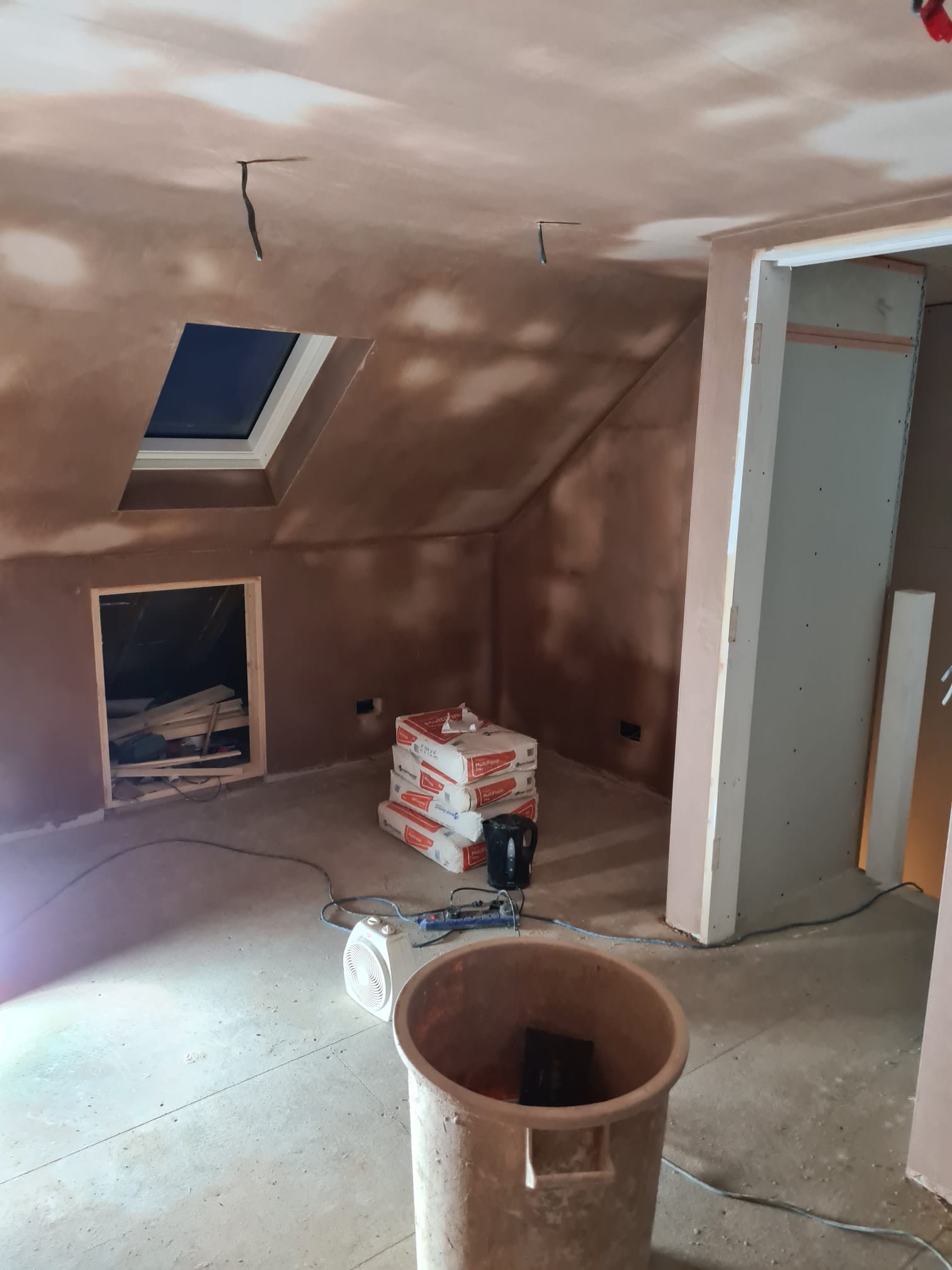 Loft Conversion Interior Plastering in Tonbridge Kent