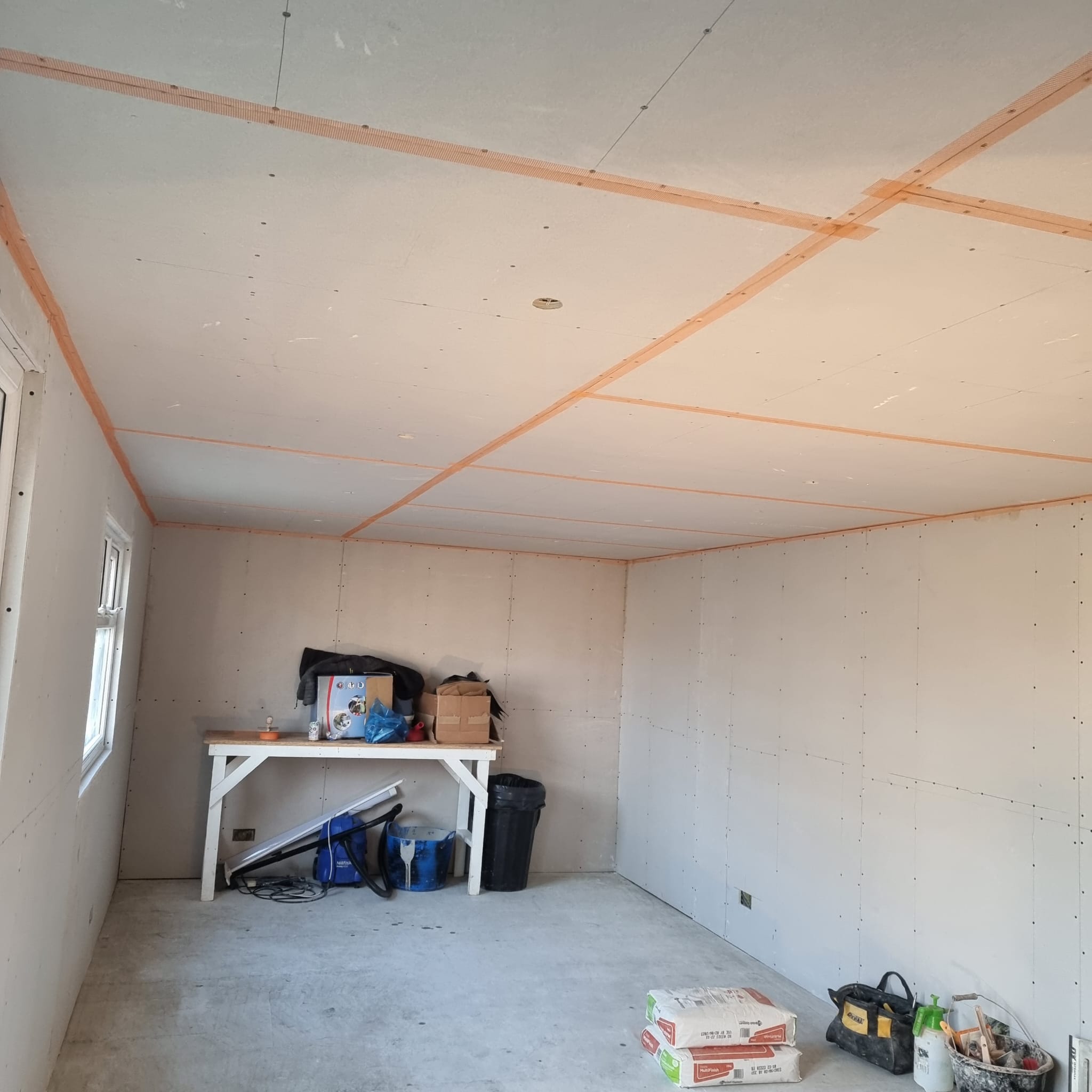 Plaster Board & Skimmeing Garage Conversion Marden, Kent