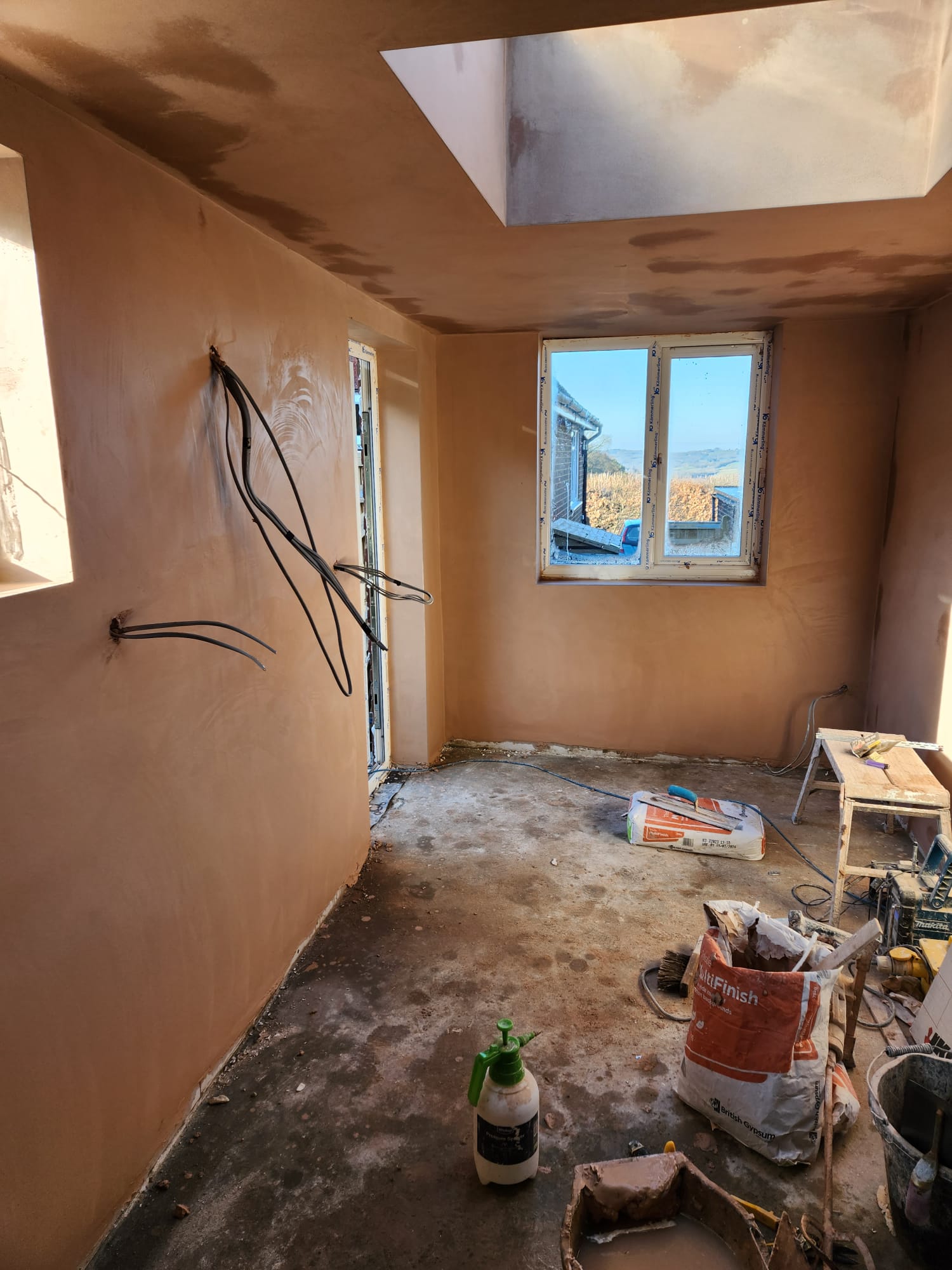 Insulating, Plaster Boarding and Plastered Garage Conversion Maidstone, Kent