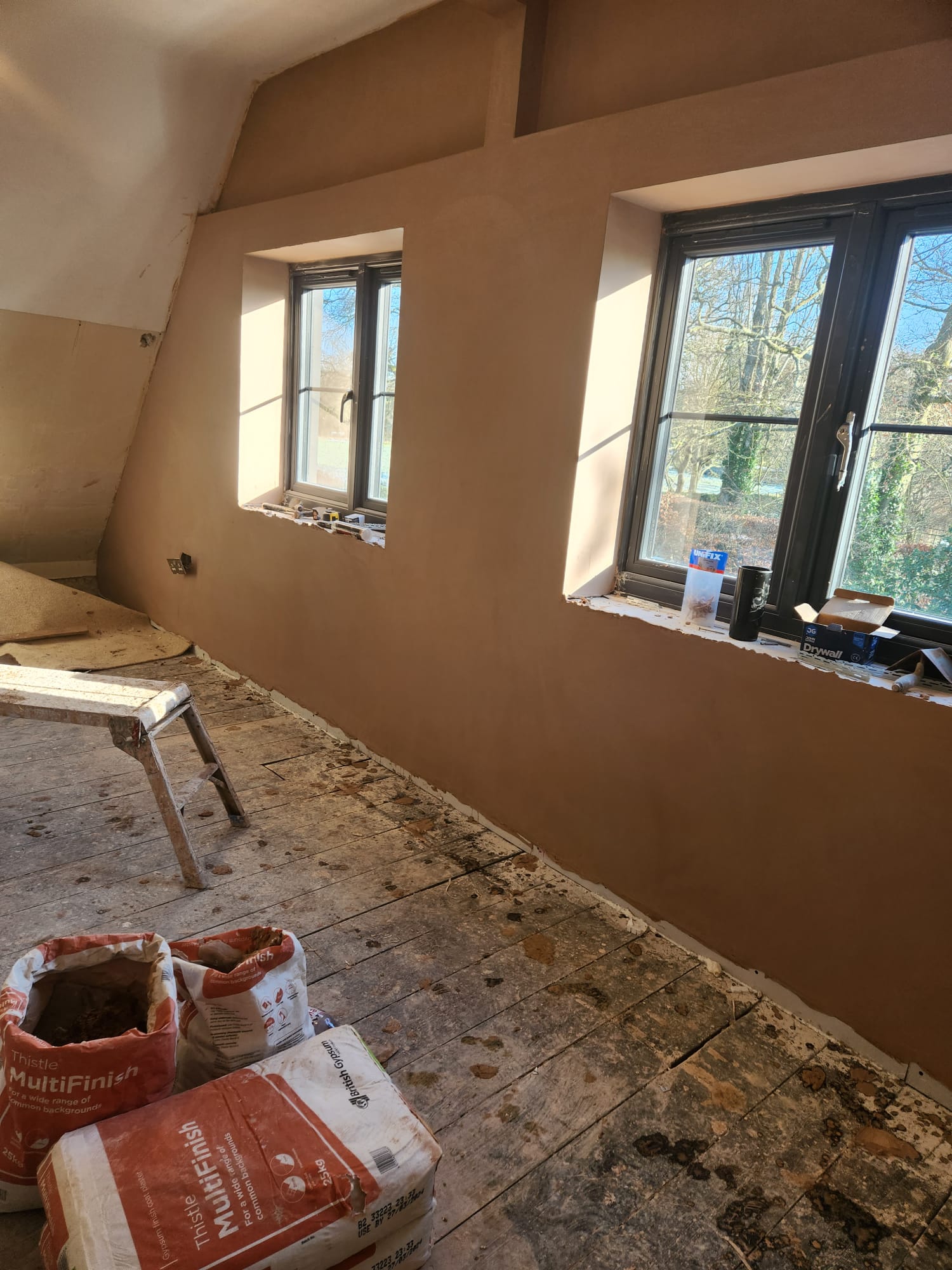 Bedroom with Rolled Ceiling Line Plastered Withyham, East Sussex