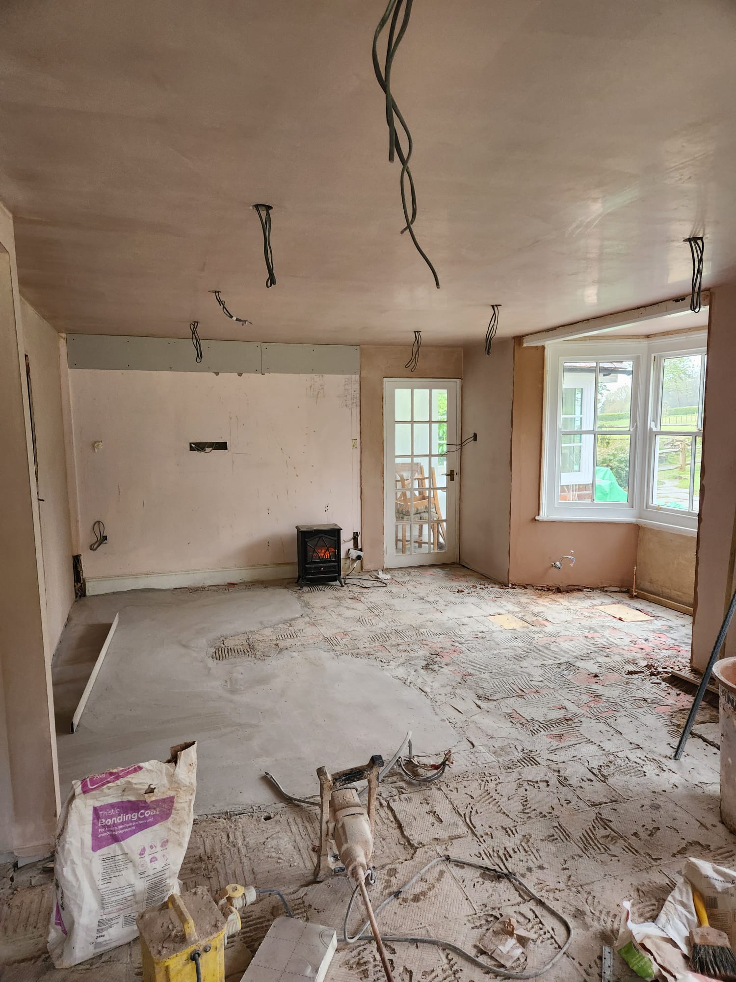 Plastered Boarded & Plastered Kitchen & Diner Heathfield, East Sussex