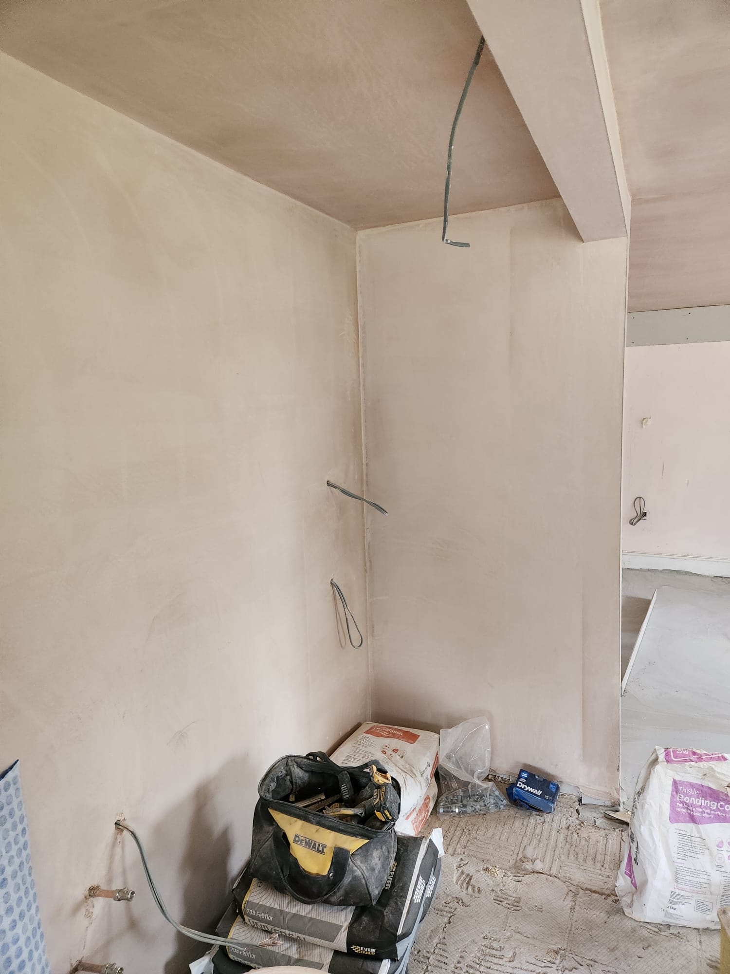 Plastered Boarded & Plastered Kitchen & Diner Heathfield, East Sussex