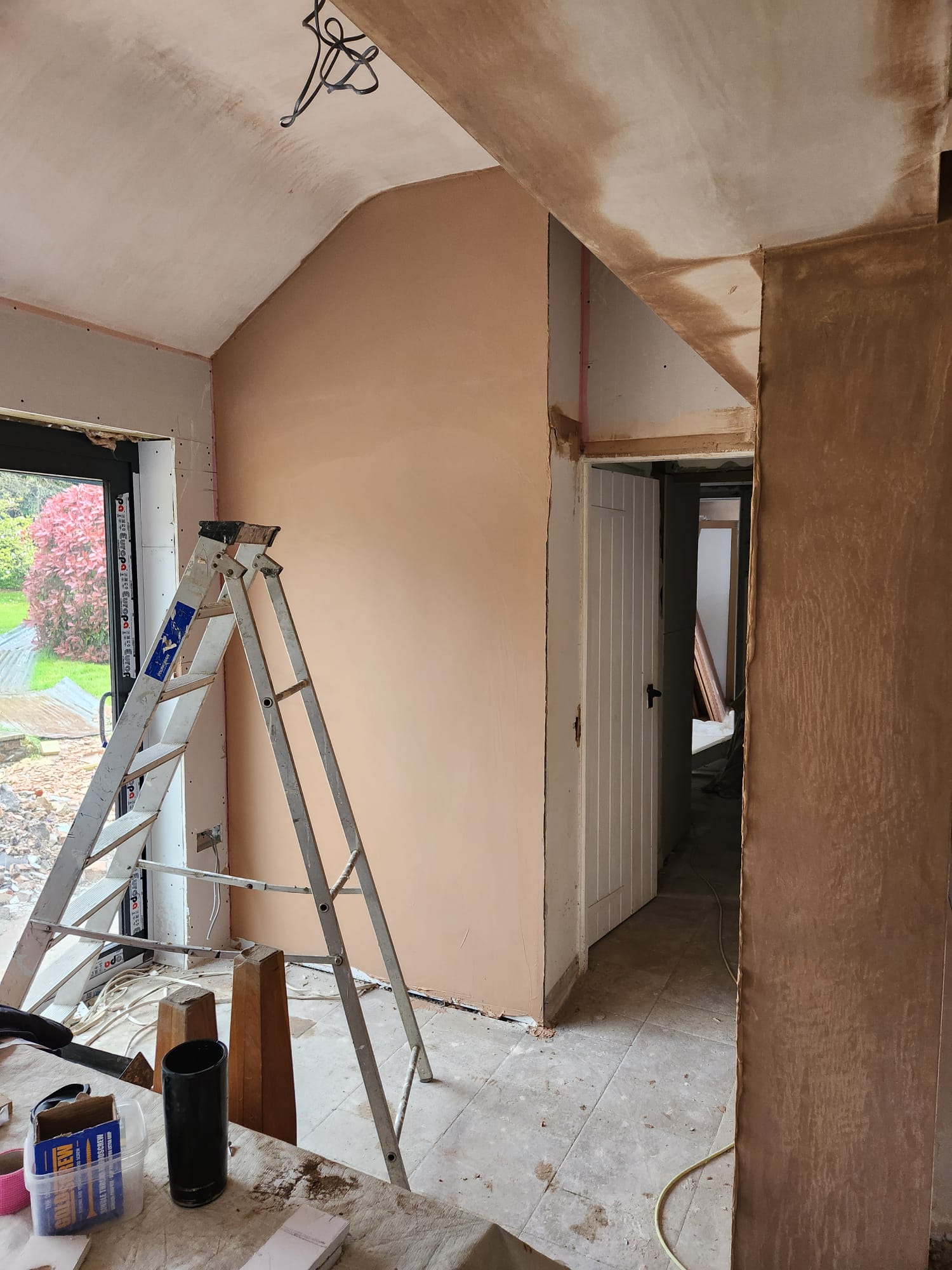 Plastered Boarded & Plastered Kitchen & Diner Heathfield, East Sussex
